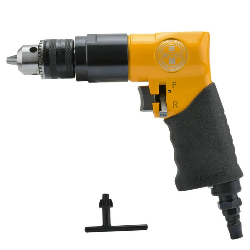 1.5-10mm Low Speed Pneumatic Air Drill with F-R Switch Pneumatic Drill Tools Drilling Set Woodworking High Quality Drilling Tool