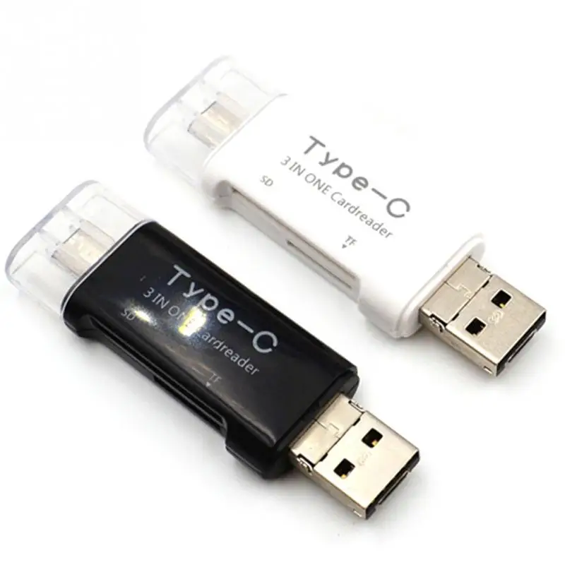 Многофункциональный ОТГ-ридер USB 3,1 type-C кард-ридер Поддержка tf-карты для телефонов на базе Android type-C компьютерный инструмент передачи данных