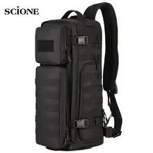 Men Chest Sling Backpack Men’s Bags One Single Shoulder Man Large Travel Military Backpacks Molle Bags Outdoors Rucksack XA495WA