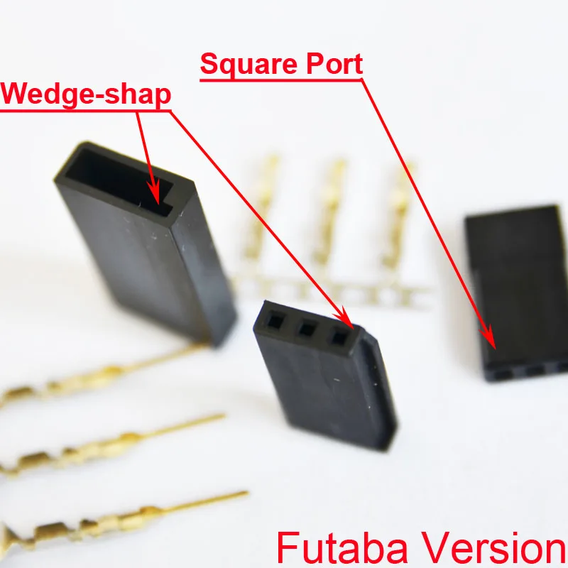 JR/Futaba мужской/женский разъем для модели RC, серворазъем, с защитой версии блокировки - Цвет: 10 Set Futaba Versio