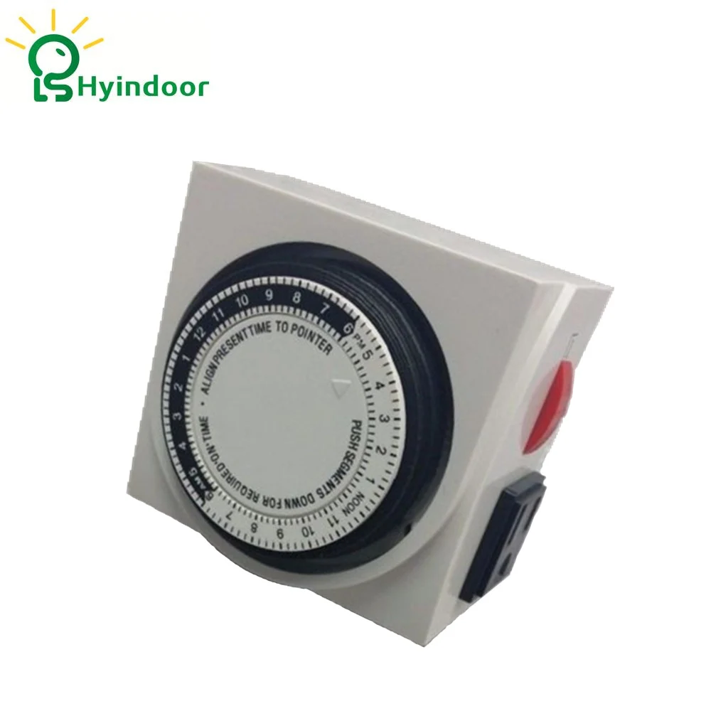 

UL Listed Hydroponic 24 Hour Digital Programmable Dual Outlet Grounded Timer Switch Electronic Timer Controller
