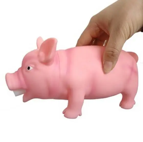 21*8.5cm Free Shipping Screaming Pig Voice Sound Pig Toy Squeaky Rubber