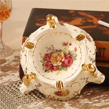 

Large ashtray, fashionable personality gift, European style luxury fashion ceramic decorative ashtray