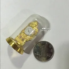 Мини кукольный домик аксессуары модель реквизит играть миниатюрный моделирование золотой прозрачный стеклянный колокольчик
