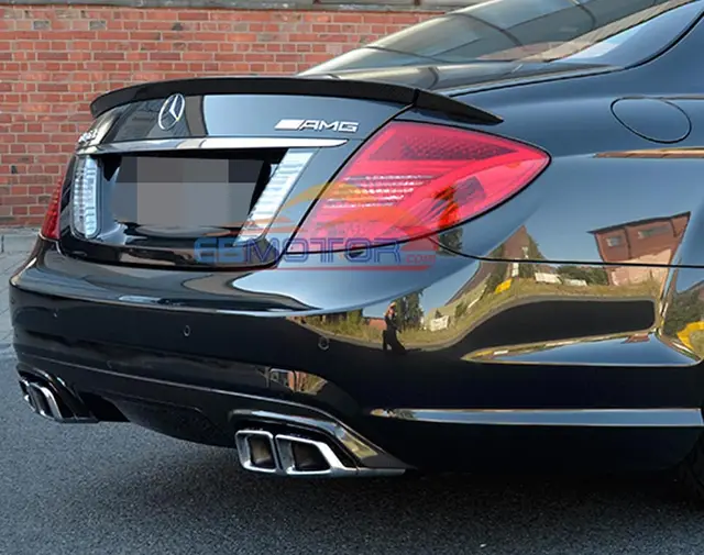 Real Carbon Fiber B Style 3pcs Rear Wing Trunk Lip Spoiler For Benz Real Carbon Fiber B Style 3pcs Rear Wing Trunk Lip Spoiler For Benz W216 Cl