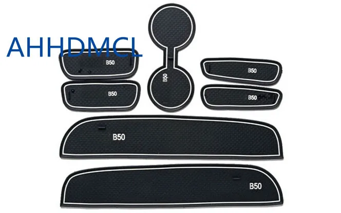 

AHHDMCL Car Door Groove Mat Gate Slot Cup Armrest Storage Pad Mat For Besturn B50 2009 2010 2011 2012