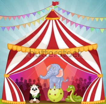 

circus tent with animals Photo Background Photography Backdrop Quality Vinyl