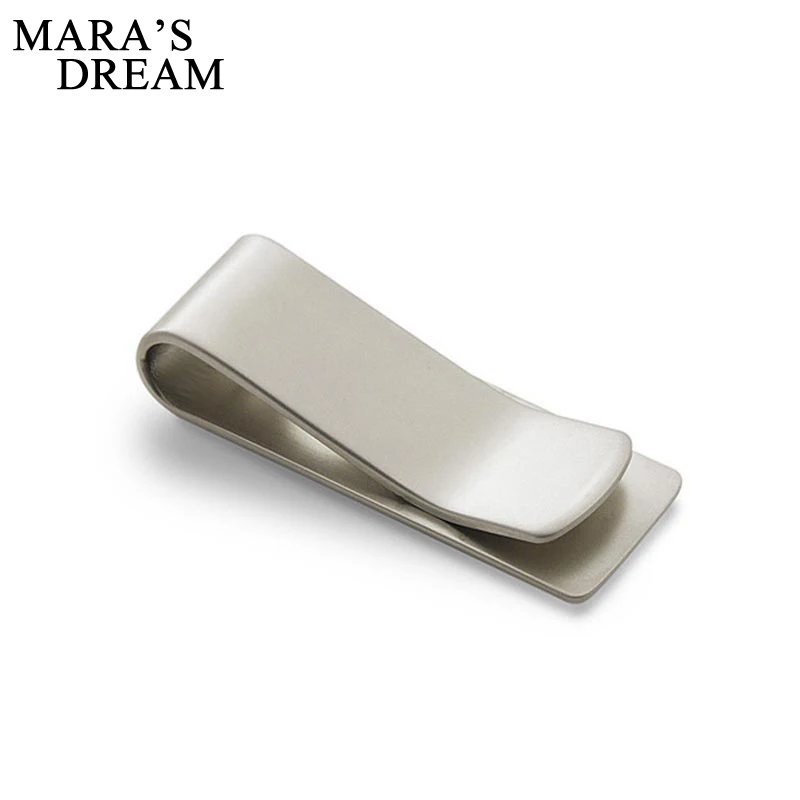 

Mara's Dream Brand Design Card ID Case Money Clip Metal Stainless Case Men Stripe Print Money Clips Money Clips Steel older Card