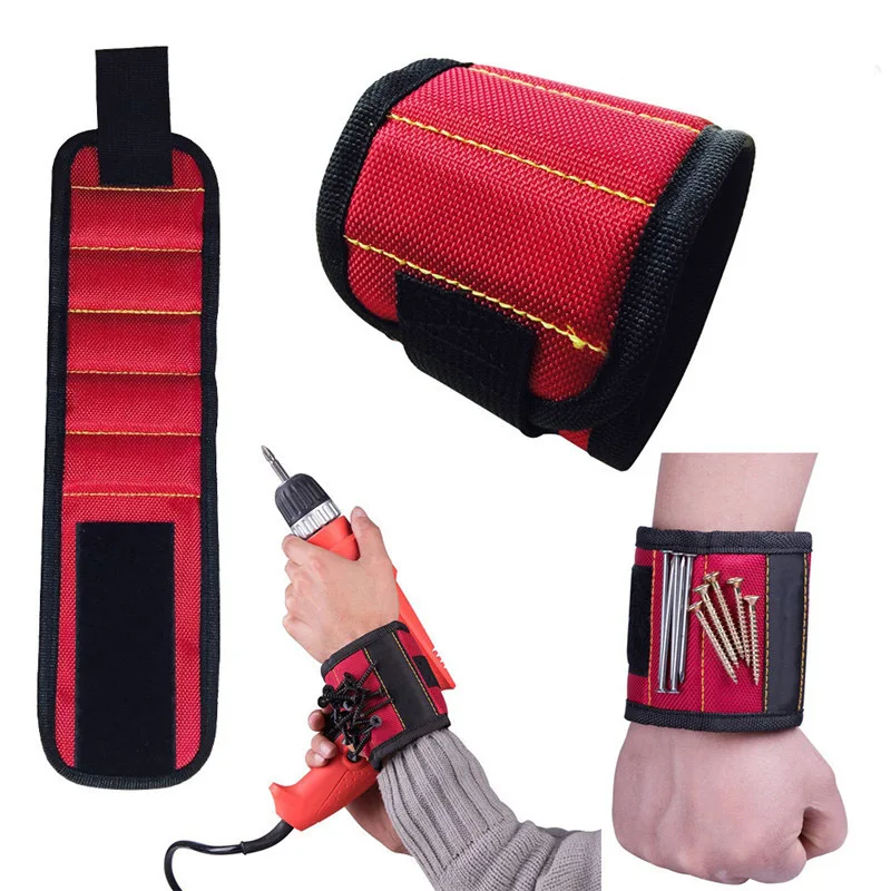

5 Magnetic Wristband with Strong Magnets for Holding Screws Nails Drill Bits Great for Your Tool Bag Perfect for Auto Repair