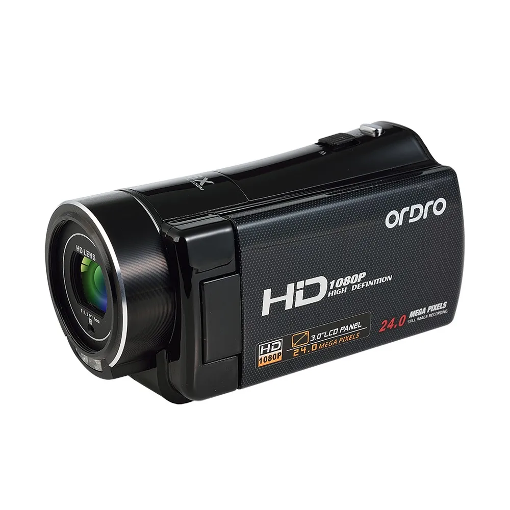 Ordro цифровая видеокамера HDV V7 1080P 30fps FHD мини портативная с дистанционным