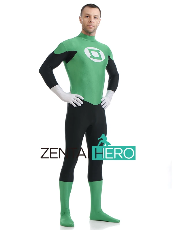 Free Shipping DHL Adult DC Comics Green Lantern Spandex Superhero Costume Halloween Party Cosplay Z