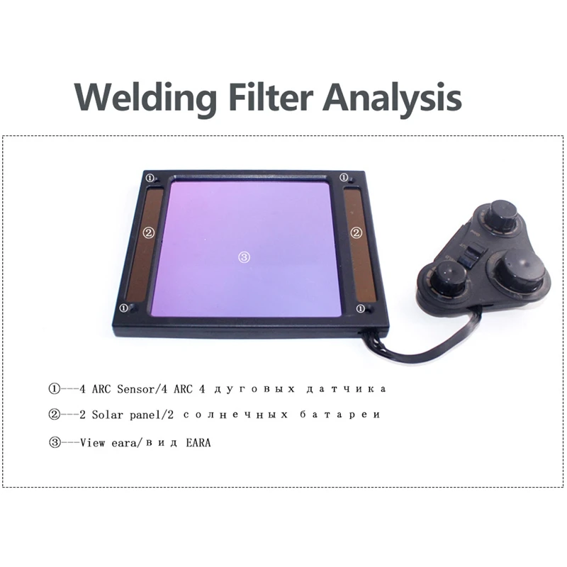 Из управления большой вид Eara 4 дуги сенсор Din5-Din13 Солнечная Авто Затемнение Tig Mig Mma Сварочная маска/Helme фильтр объектив шлем стекло