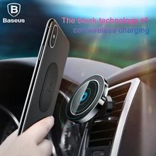 Baseus Magnetic Wireless Charger For iPhone X 8 8 Plus Samsung S8 S7 Note Fast Charging Magnet Car Phone Holder Docking Station