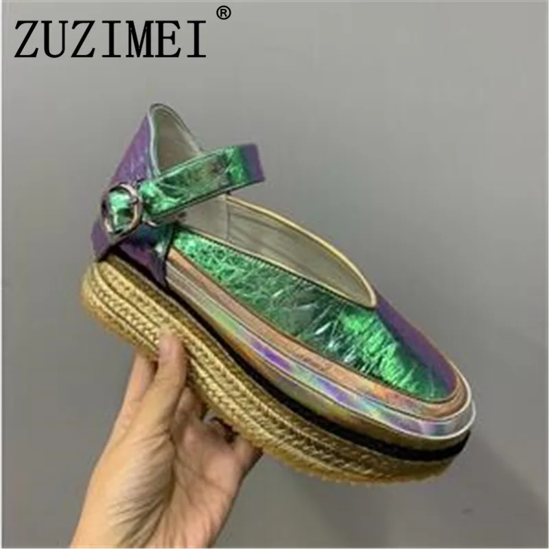 

Summer Casual Platform Sandals Fashion Women Wedges Gladiator Sandal Woman Round Toe Hemp rope woven sole Sandals Gold silver