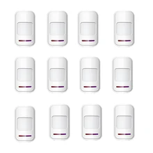 Беспроводной движения PIR ИК сенсор Intelligent обнаружения пассивный инфракрасный детектор сигнализации 433 мГц для нашей системы 12 шт./лот