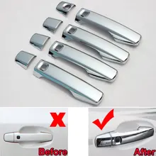 8 pz/set ABS Auto Esterno Side Door Handle Copertura Trim Con 5 Fori per Land Cruiser LC200 2008-2014 Car Styling car-cover