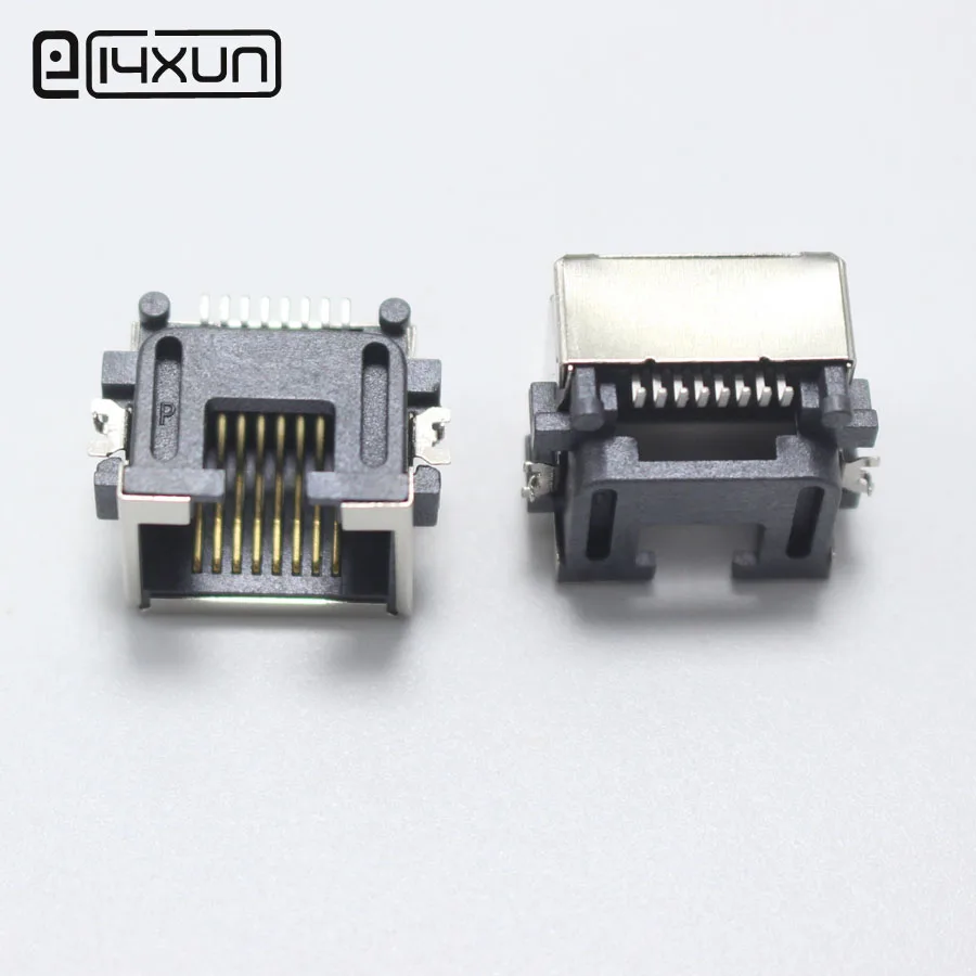 

2pcs RJ45 Network jack 8P Shenboard SMD Network Female Socket H=8.6 Notebook NIC Interface