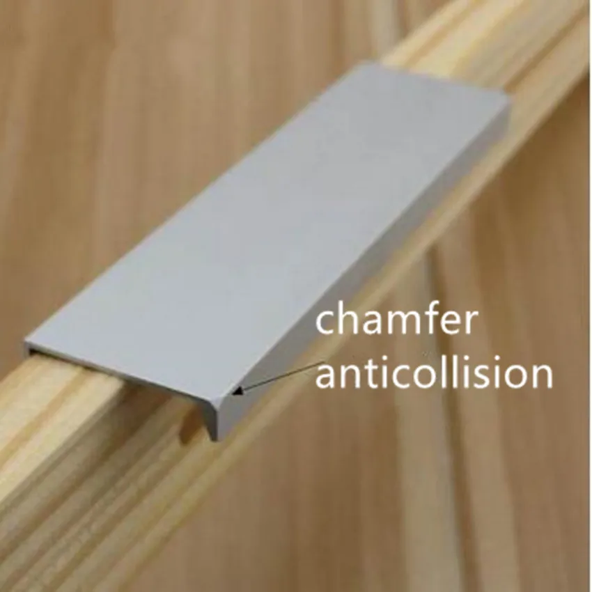 96MM 128MM 160MM Modern simple cabinet door edge sealing handles antique black drawer dresser hide pull knob 5\