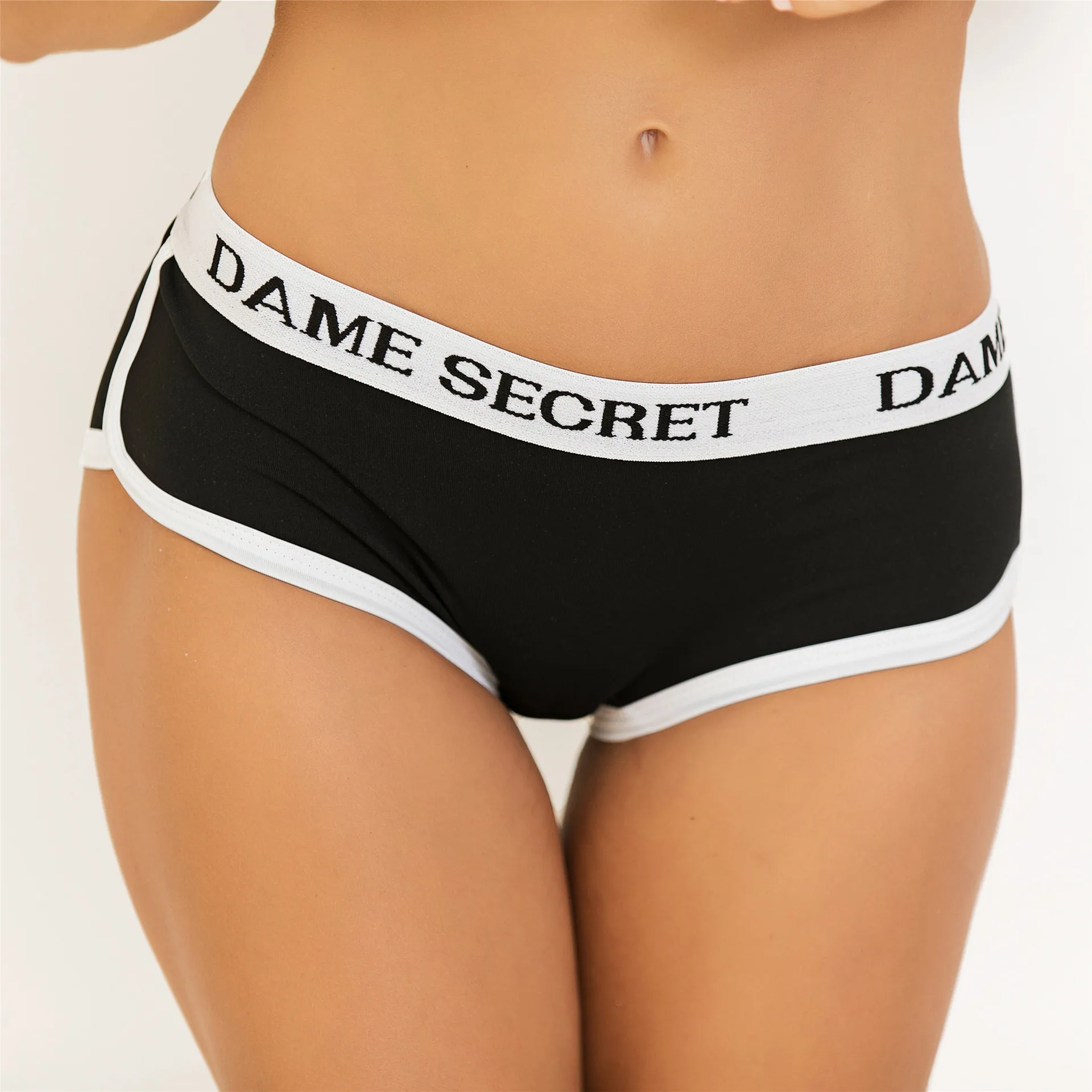 

Sport Underwear Women Ladies Panties Mid Waist Cotton Briefs Lingerie Grils Letter Broad Sides Panty gifts for women