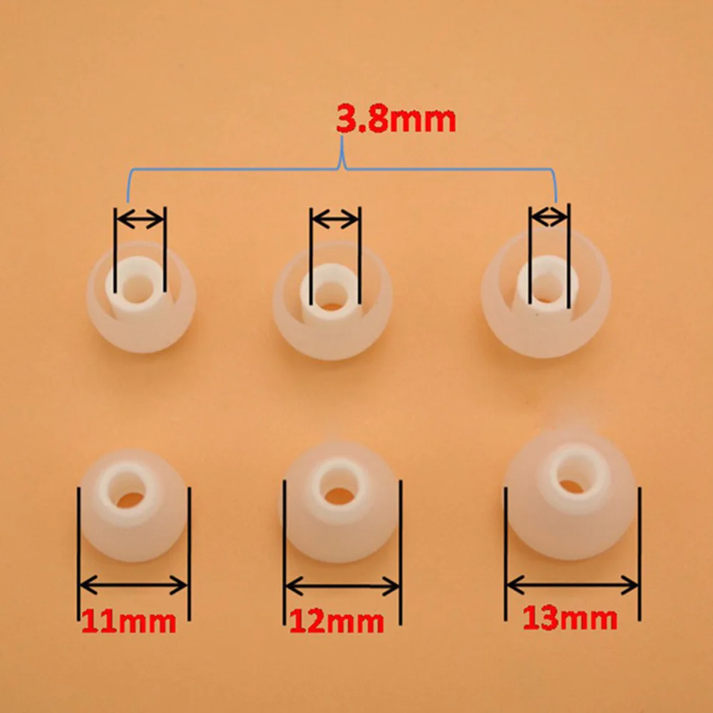 12 шт. силиконовые накладки для наушников вкладышей 3 8 мм|ear pad cushions|earbuds eartipsear pads |