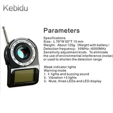 Kebidu CC309 1," lcd наблюдение анти-ошибка Анти-шпион лазерный gps GSM сигнал wifi G4 RF трекер усилитель сигнала детектор