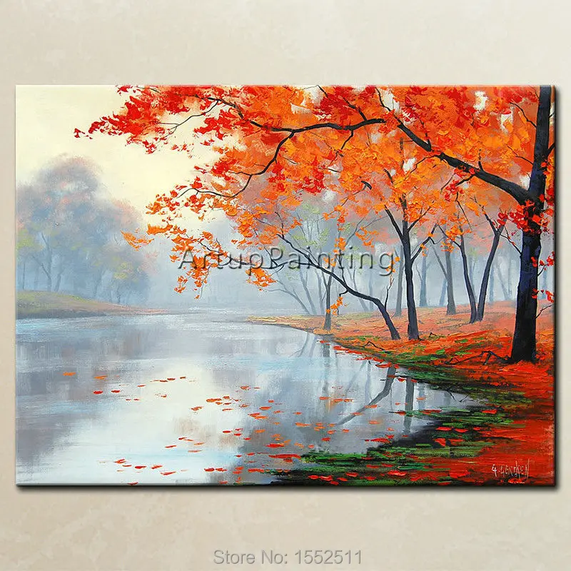 

Hand painted Canvas Oil painting Wall Pictures for Living room wall decor art canvas painting palette knife landscape painting