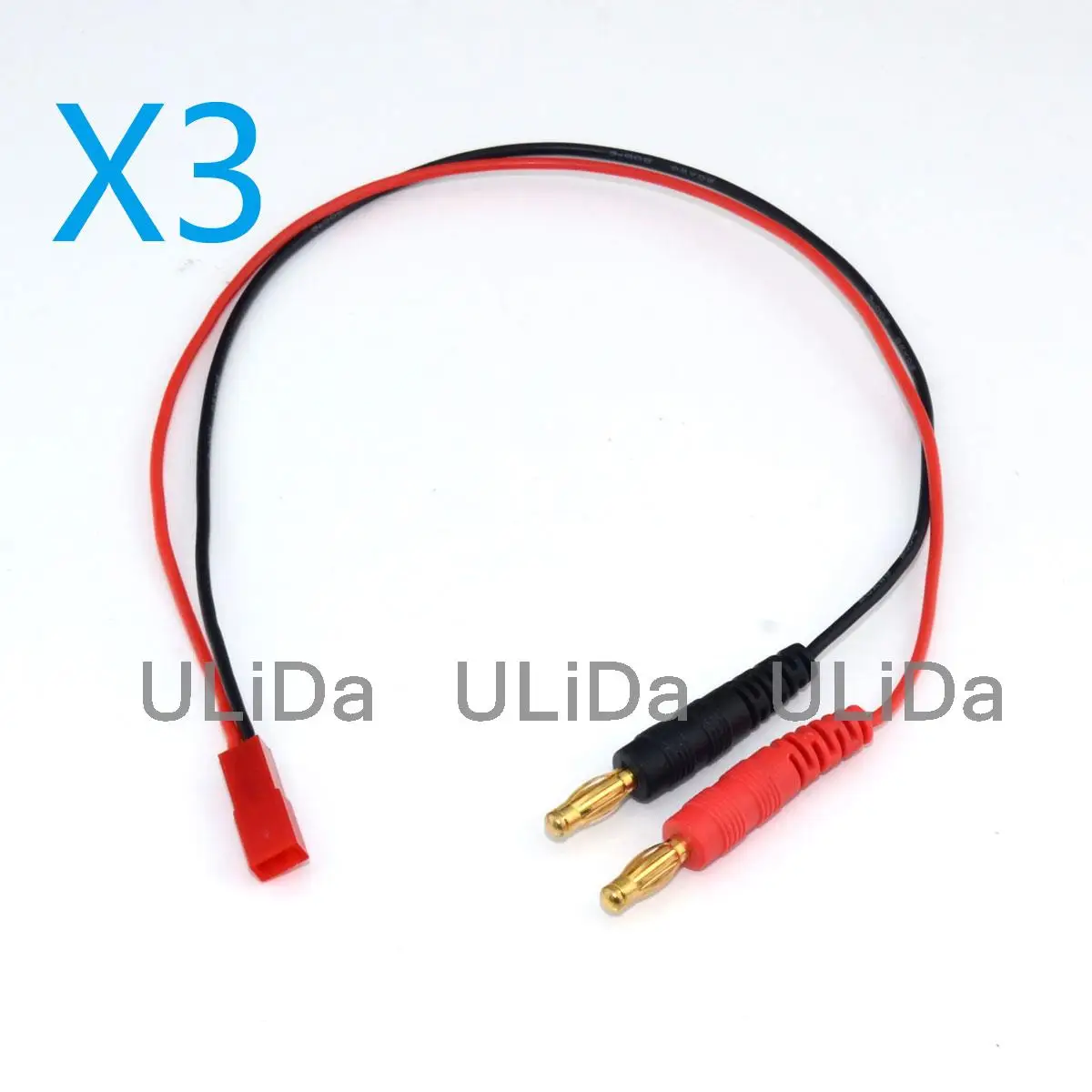 3PCS JST to 4MM Bullet w/ 30CM 20awg Wire Charger Adapter for Blade