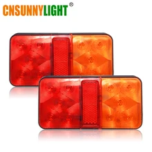 CNSUNNYLIGHT LED Car Truck Stop Rear Tail Brake Reverse Light Turn Indiactor 12V/24V ATV Trucks Trailer Lamps Tailight Assembly