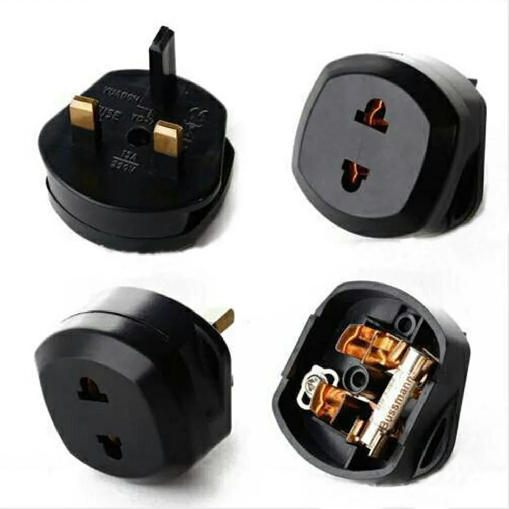EU 2 Pin To 3 Pin UK Electric Power Shaver Toothbrush Plug Adaptor Converter Durable for Travel