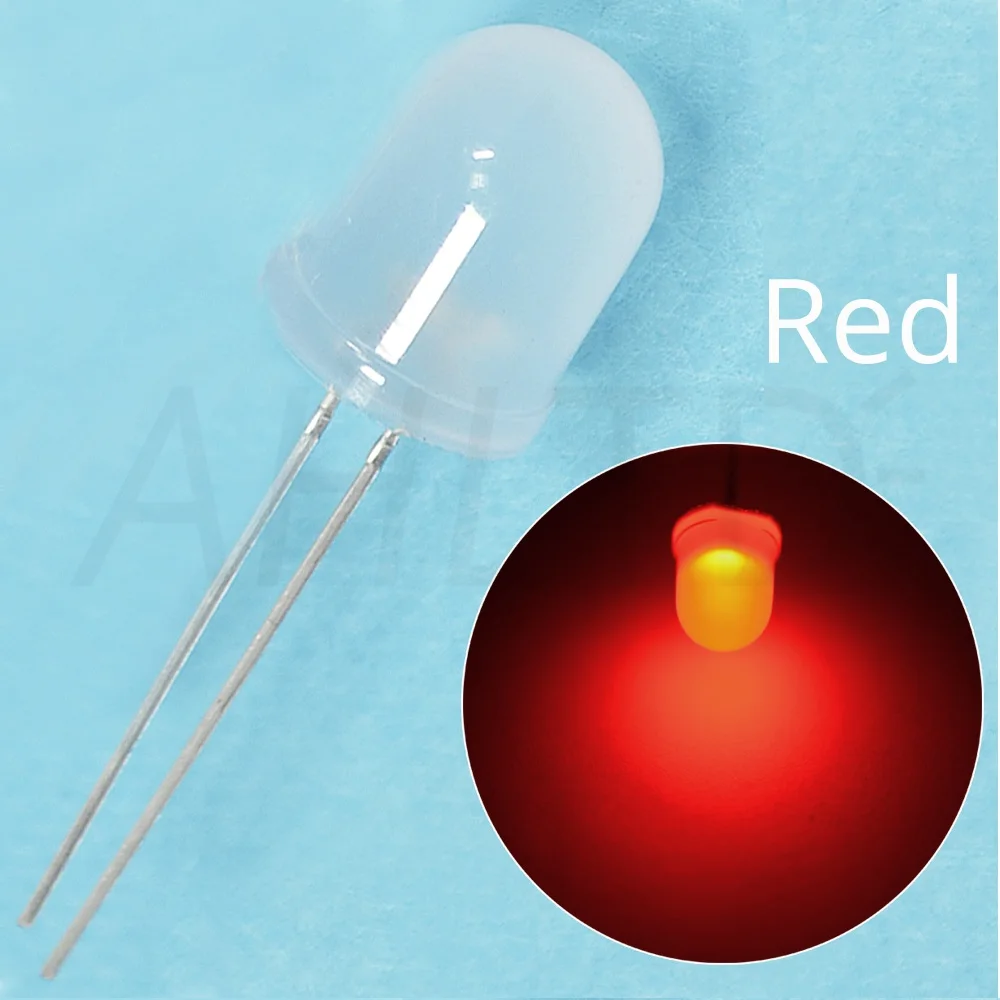 100 шт. белый красный зеленый синий желтый 10 мм Диодная лампа ультра яркий рассеянный 5-6 V 8000MCD 1,9~ 3,4 V излучающие диоды светодиодный светильник