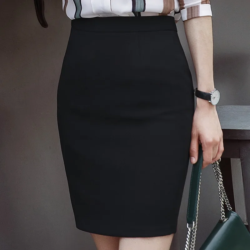 black pleated skirt Naviu Elegant and Fashion Women Bottoms Black White OL Formal Office Lady Mini Short Plus Size Pencil Skirt skorts for women Skirts