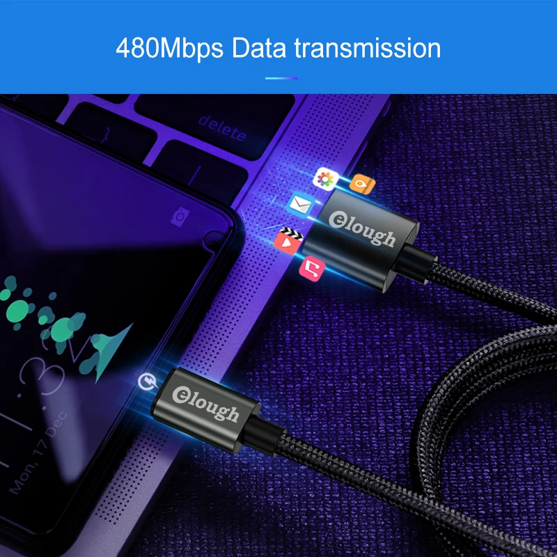 Elough كابل يو اس بي ل micro usb cable مايكرو usb للهاتف المحمول تهمة لسامسونج a5 2017 ل xiaomi redmi سريع كابل شحن بيانات Elough كابل يو اس بي ل micro usb cable مايكرو usb للهاتف المحمول تهمة لسامسونج a5 2017 ل xiaomi redmi سريع كابل شحن بيانات