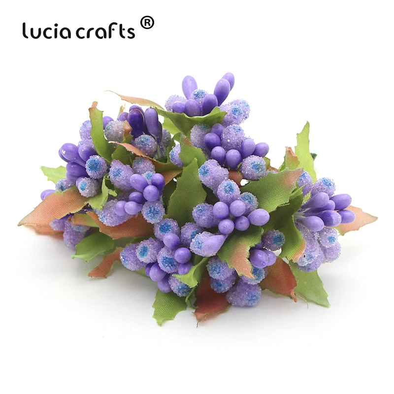 Lucia crafts 10 шт./Букет около 8 см Ягоды Искусственные тычинки букет цветов Свадебная вечеринка украшения DIY аксессуары A0503