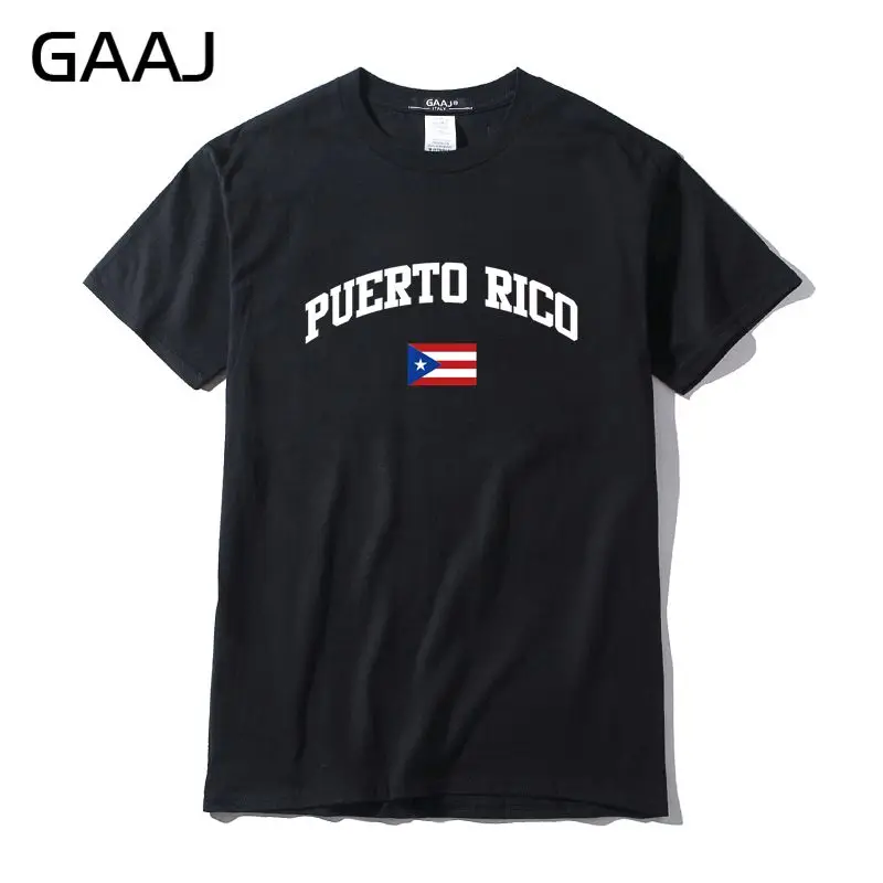 

GAAJ Puerto Rico Flag Men T Shirt Plus Size Short sleeve T-shirts For Man Male Tees Tops Tees Clothing O Neck 3XL Clothes #M2I01