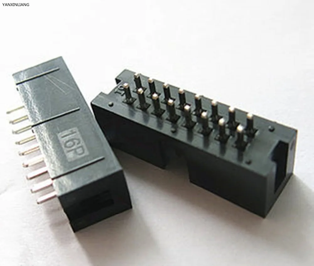 10 шт. шаг 2 54 мм 2x8Pin DC3 16 Pin прямой штекер Shrouded PCB IDC разъем коробки | Обустройство