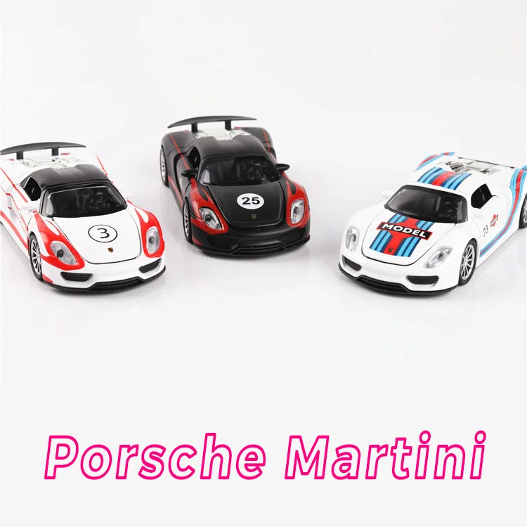 

1:32 Martini 918 Super Simulation Toy Car Model Alloy Pull Back Genuine License Collection Gift Off-Road Vehicle Children Toys