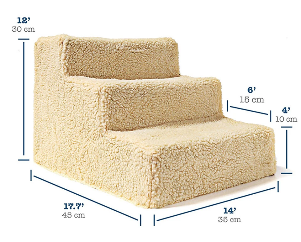 Складная лестница для питомцев HEYPET, кровать для собак, 3 ступени, лестница для маленьких собак, домик для щенков, кошек, противоскользящие съемные лестницы, товары для домашних животных