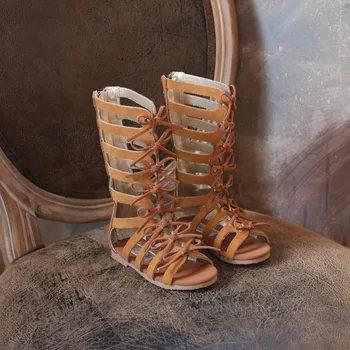 

Summer Fashion Roman Boots Sandals Kids Gladiator Sandals High-top Girls Toddler Child Girls Sandals High Quality Shoes
