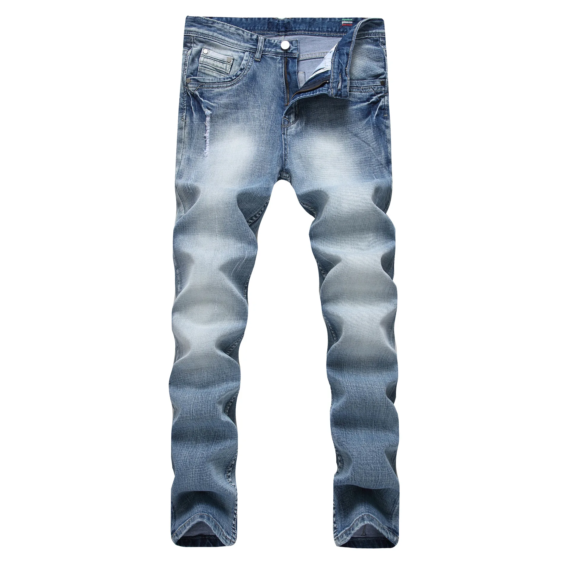 2018 Fake Designer Clothes Pantalon Homme Jeans Men Light Frayed Jeans ...