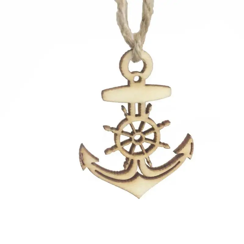 20pcs Mediterranean Nautical Wooden Anchor Wheel Pendants Ornaments Wood Craft Scrapbook Embellishment Party DIY Decorations 20pcs Mediterranean Nautical Wooden Anchor Wheel Pendants Ornaments Wood Craft Scrapbook Embellishment Party DIY Decorations