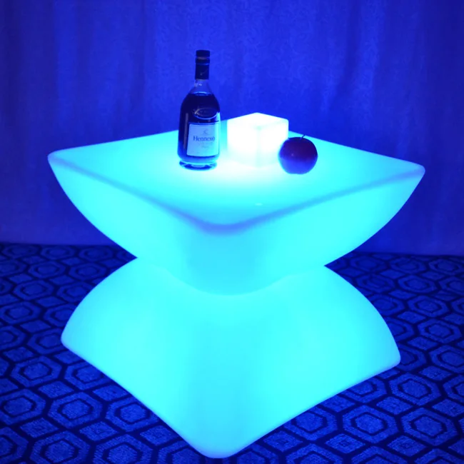 Светодио дный светодиодный светящийся цветной освещение стол ТВ стенд бар мебель освещение кофе бар стол SK-LF16D (D62 * D62 * H42cm) Бесплатная