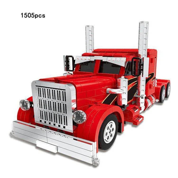 

Hot Technics Heavy Duty Red Truck Head Moc Building Block Model Bricks Toys Collection Adult Children Gifts