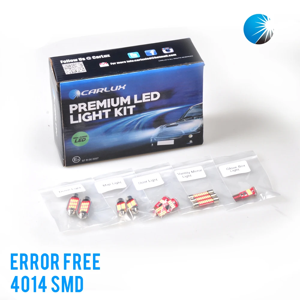 

14pcs for Dodge Dakota 1997-2004 White Interior Package Kit Car LED Light Bulbs