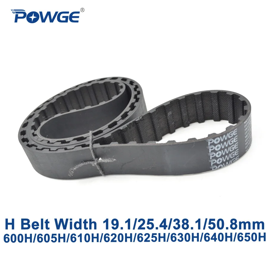 

POWGE Inch H Synchronous timing belt 600H/605H/610H/615H/620H/625H/630H/640H/645H/650H Width 19.1/25.4/38.1/50.8mm Rubber Belts