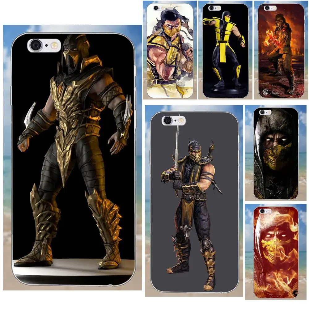 Для iPhone X 4 4S 5 5C SE 6 S 7 8 Plus Galaxy S5 S6 S7 S8 Grand Core II Prime Alpha Мягкий ТПУ дизайн Скорпион в Mortal
