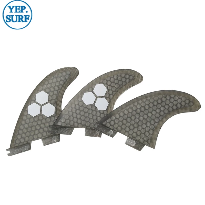 Surfboard FCS2 G5 fins Gray color Honeycomb Fibreglass Surfboard FCSII fin Tri fin set