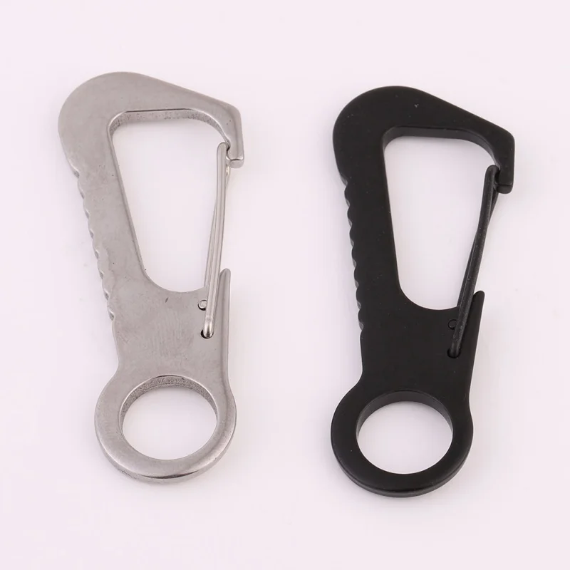 

EDC Hanging Buckled Ring Bottle Opener Keychain Clip Hook Outdoor Stainless Steel Portable Camping Hiking Climbing Multi Tools