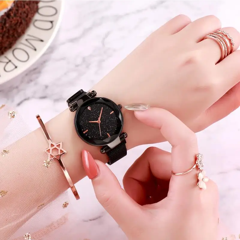 

Ladies Watch Starry Sky Female Magnetic Quartz Wrist Watch Elegant Women Watches Bracelet Watch Montre Femme 2019 New Arrival