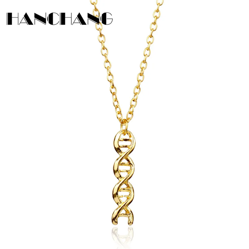 

2017 Creative DNA Spiral Chemical Molecular Pendant Necklace Doctor medical students Graduation gift