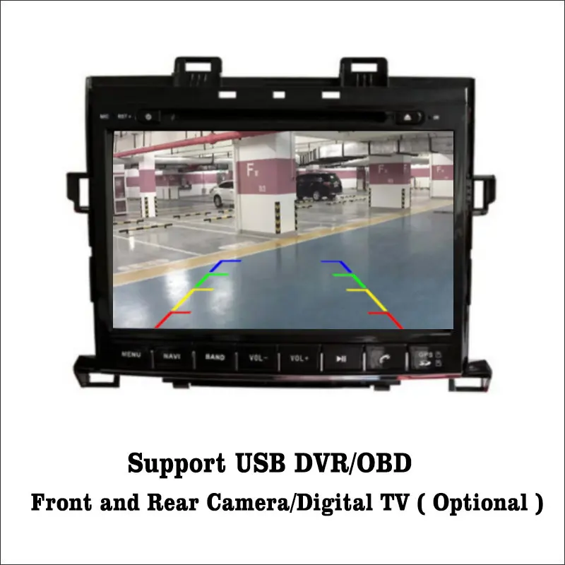 Cheap Liislee Android 7.1 2G RAM For Toyota Alphard 2007~2015 Car Radio Audio Video Multimedia DVD Player WIFI DVR GPS Navi Navigation 4